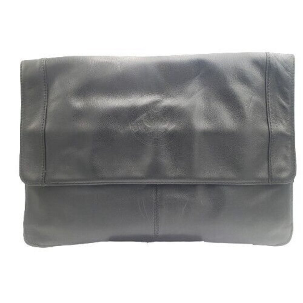 Bellino Embossed "US District Branch" Black Leather Portfolio Briefcase